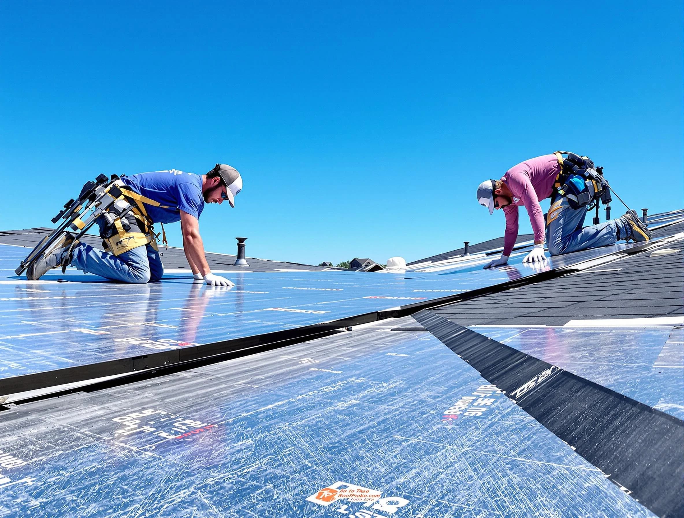 Maple Heights Roofing Company team during a roof replacement project in Maple Heights, OH