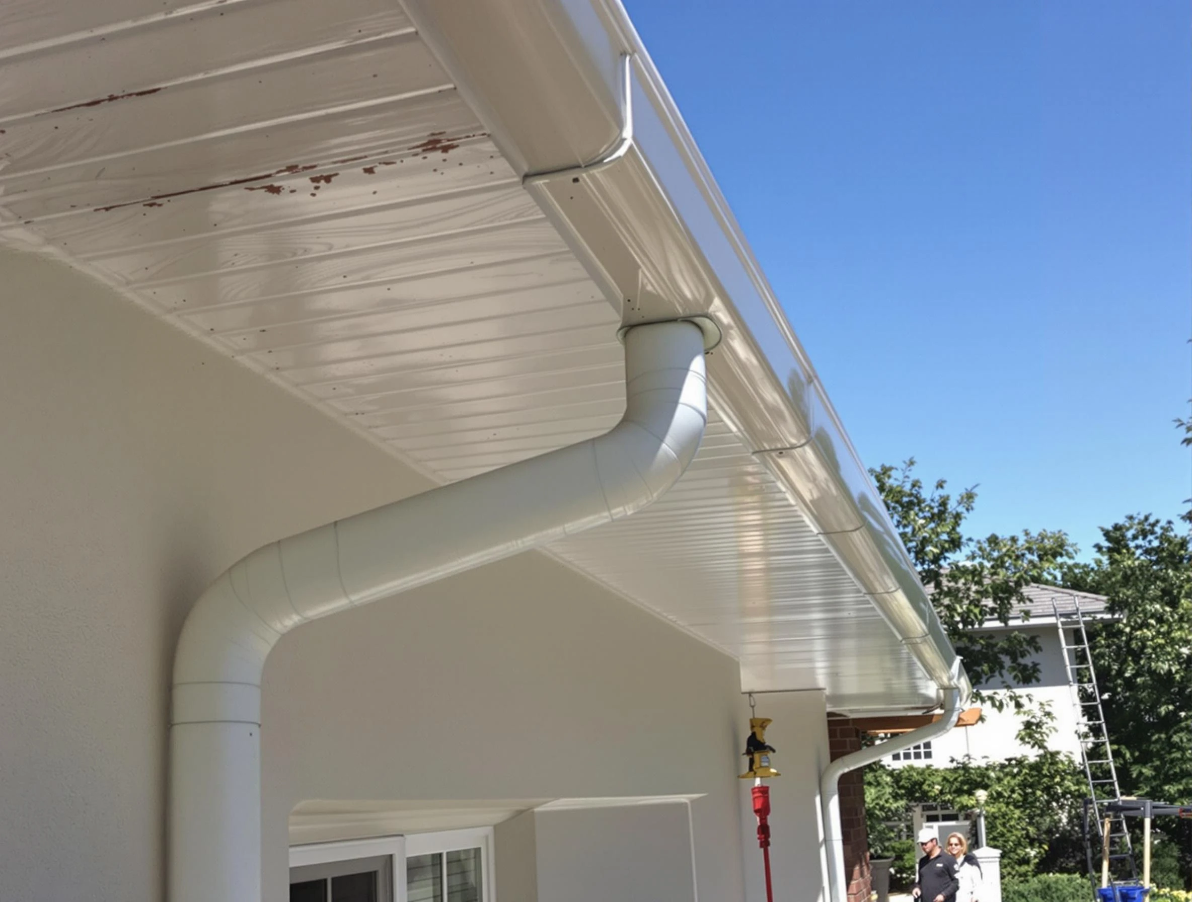 On-site seamless gutter fabrication by Maple Heights Roofing Company in Maple Heights, OH